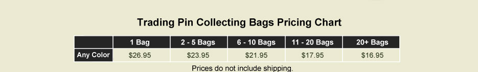 Trading Pin Bag Pricing